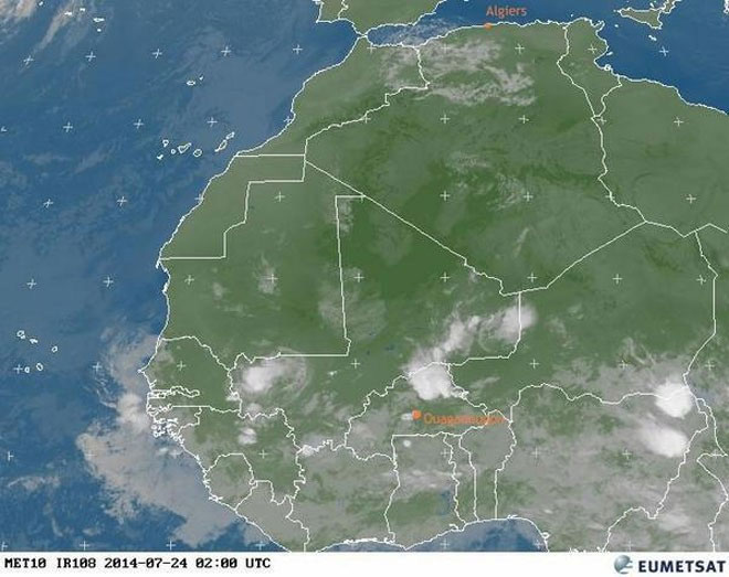 Εικόνα από δορυφόρο με τις καιρικές συνθήκες στην περιοχή της συντριβής