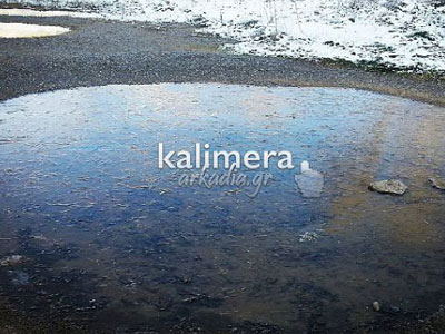 Με -10 βαθμούς Κέλσιου ξύπνησαν οι κάτοικοι της Τρίπολης