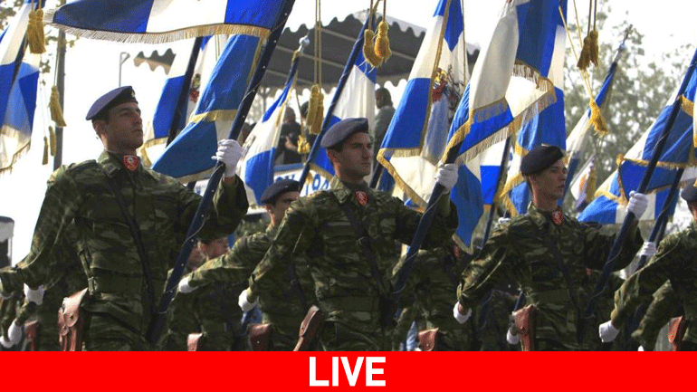 Ζωντανά η στρατιωτική παρέλαση στο κέντρο της Αθήνας