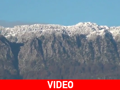Τα πρώτα χιόνια στο «μπαλκόνι» του Θεσσαλικού κάμπου