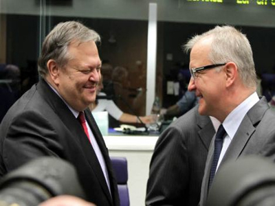 Επαφές Βενιζέλου – Rehn λίγο πριν από τη συνεδρίαση του Eurogroup