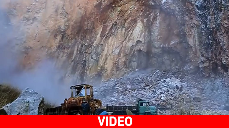 Καρέ-καρέ κατολίσθηση στη Λέσβο