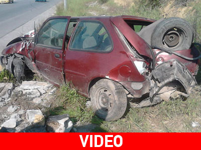 Άμορφη μάζα με σίδερα έπειτα από σύγκρουση-Σώοι οι επιβάτες