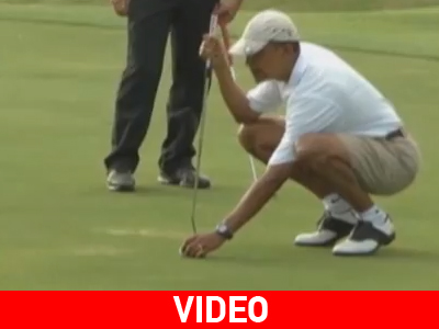 Ο πρόεδρος των ΗΠΑ και το μπαλάκι του γκολφ!