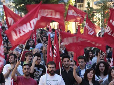 Πάτρα: Προεκλογική συγκέντρωση της ΑΝΤΑΡΣΥΑ για τις ευρωεκλογές
