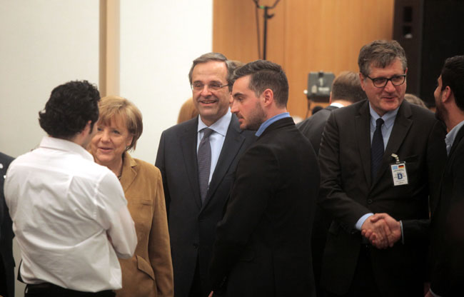 Άνγκελα Μέρκελ και Αντώνης Σαμαράς στο επιχειρηματικό φόρουμ