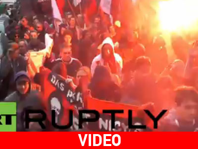 Συγκρούσεις αστυνομικών με αριστερούς διαδηλωτές στη Γερμανία