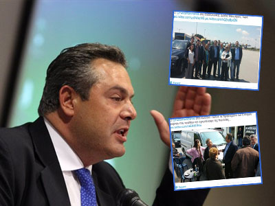 Καρέ-καρέ η περιοδεία του Καμμένου