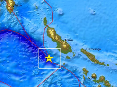 Δύο σεισμοί άνω των 5,5R σε λιγότερο από μια ώρα στην περιοχή Bougainville