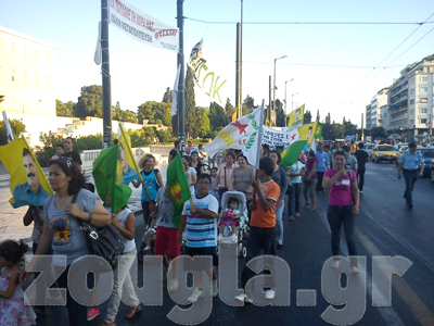 Διαμαρτυρία Κούρδων μεταναστών στο Σύνταγμα