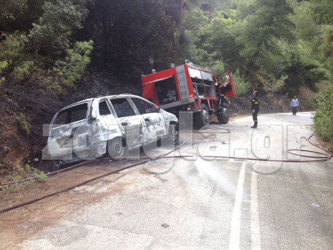To όχημα από το οποίο ξεκίνησε η φωτιά