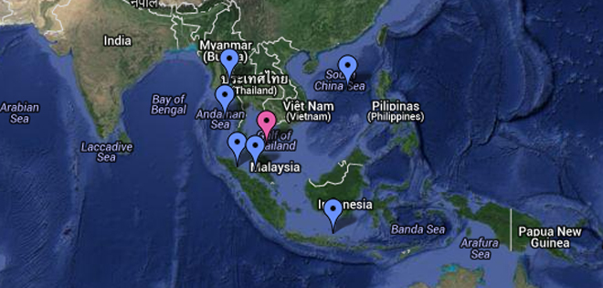 Τα σημεία όπου χάθηκαν τα ίχνη των επτά αεροσκαφών-πηγή χάρτη: Mirror