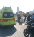 Tο ασθενοφόρο μπαίνει στην 126 Σ.Μ.