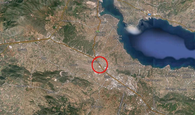 Το σημείο του δυστυχήματος στον χάρτη