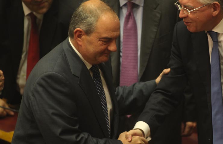 Κατηφής ο πρώην πρωθυπουργός Κώστας Καραμανλής