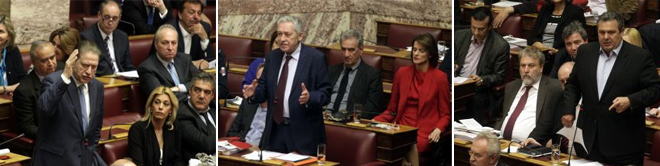 Στιγμιότυπα από τη Βουλή