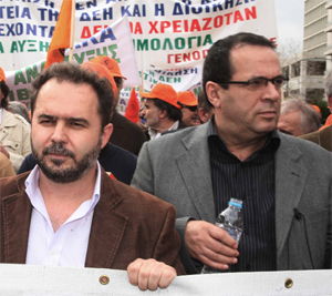 Με τον παλιό του σύντροφο Ν. Φωτόπουλο