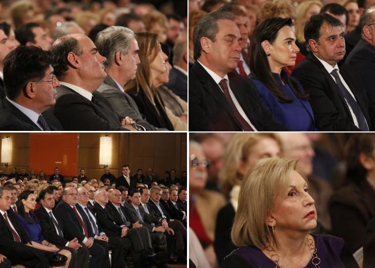 Το δεξιό ακροατήριο παρόν στην ομιλία Σαμαρά