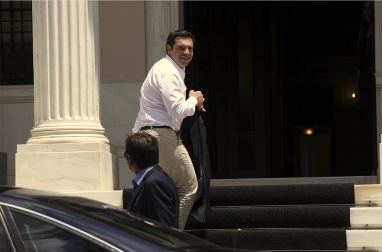 Ο Τσίπρας στο Μαξίμου