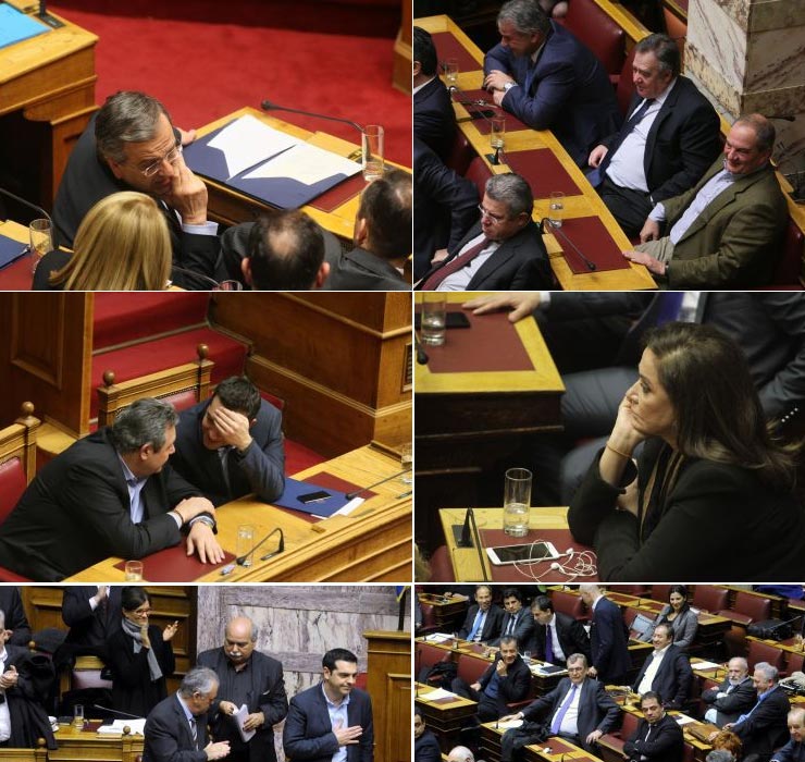 Στιγμιότυπα από τη Βουλή