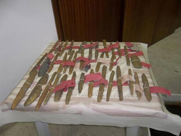 Οι ράβδοι ορείχαλκου που ανακαλύφθηκαν