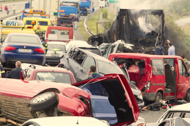 Εικόνες χάους στην Εγνατία