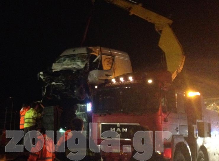 Βαν το οποίο υπέστη μεγάλες υλικές ζημιές