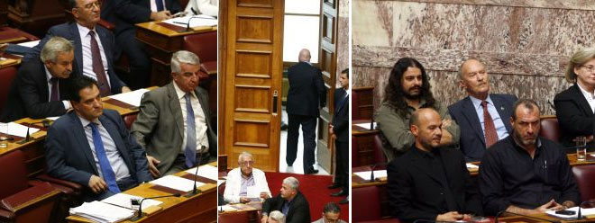 Στιγμιότυπα από τη Βουλή