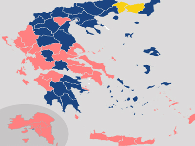Τα πρώτα αποτελέσματα στις 12 περιφέρειες της χώρας