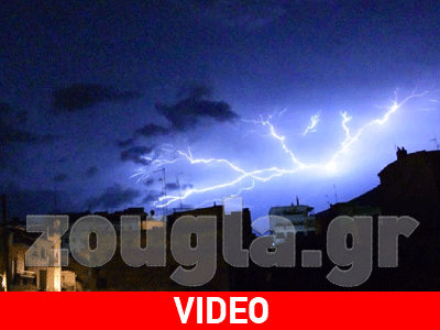 Oι κεραυνοί φώτισαν τον ουρανό της Ξάνθης