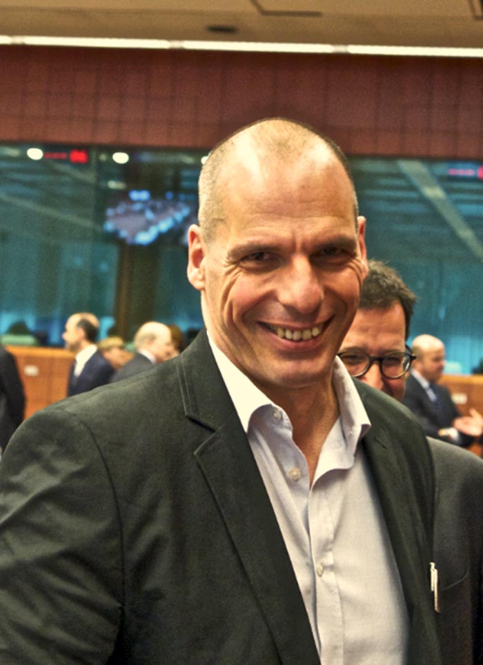 Ο χαμογελαστός Γιάνης στο Eurogroup