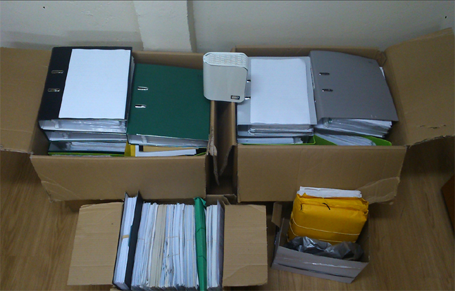 Φάκελοι και σκληροί δίσκοι που κατασχέθηκαν