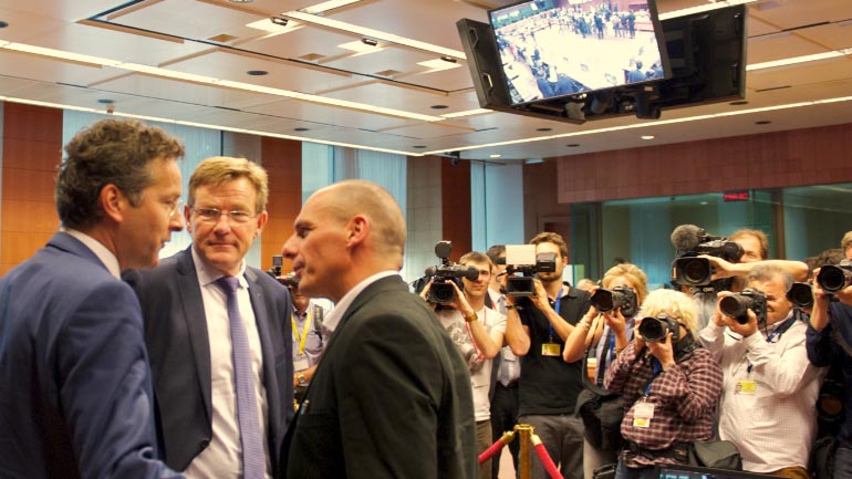 Στιγμιότυπο με τον υπουργό Οικονομικών