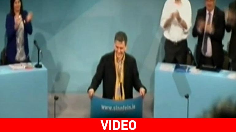 Θερμή υποδοχή Τσακαλώτου από τα μέλη του Σιν Φέιν