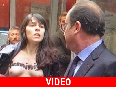 Ο Ολάντ και η… γυμνόστηθη «φεμινίστρια»