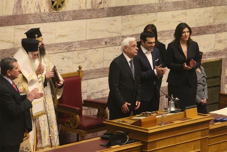 Εμφανώς συγκινημένος ο Προκόπης Παυλόπουλος