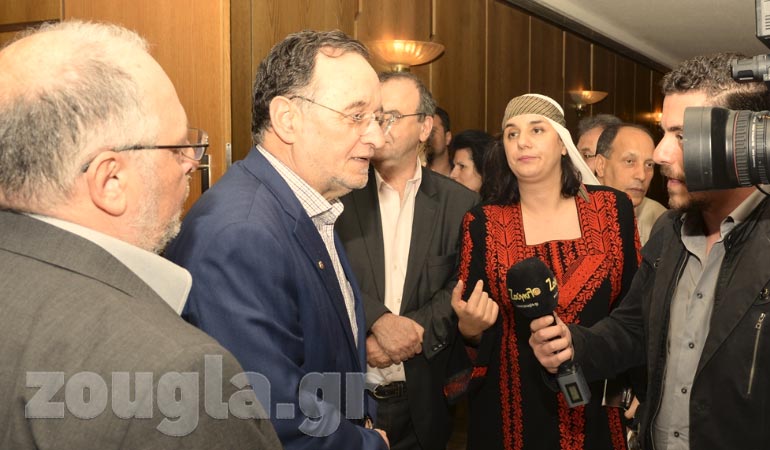 Ο υπουργός Π. Λαφαζάνης, ο Κ. Ήσυχος και ο Δ. Στρατούλης