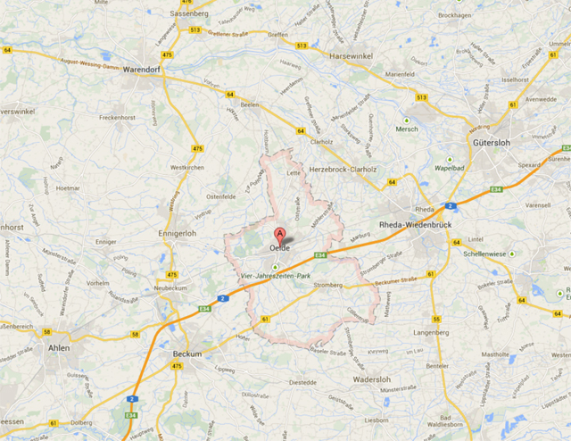 Xάρτης της περιοχής