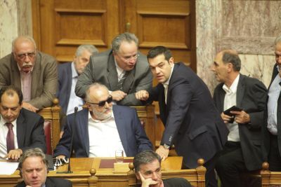 Στιγμιότυπο από τα υπουργικά έδρανα