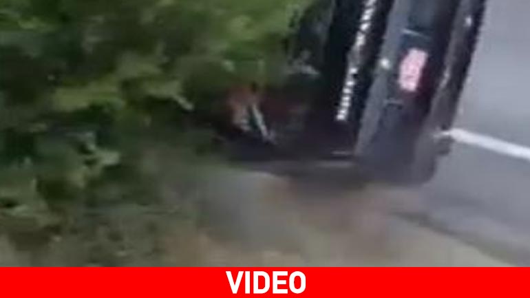 H στιγμή του ατυχήματος στην 1η Ανάβαση Καστανιάς