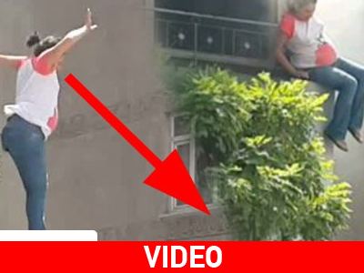 Πηδάει από το μπαλκόνι φλεγόμενου διαμερίσματος