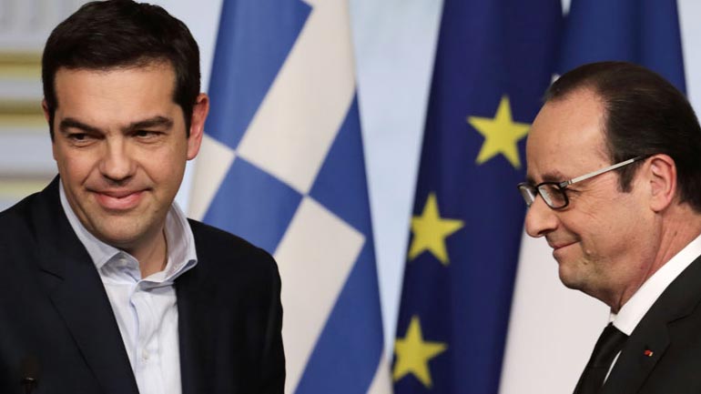 Tηλεφωνική επικοινωνία Τσίπρα με Ολάντ