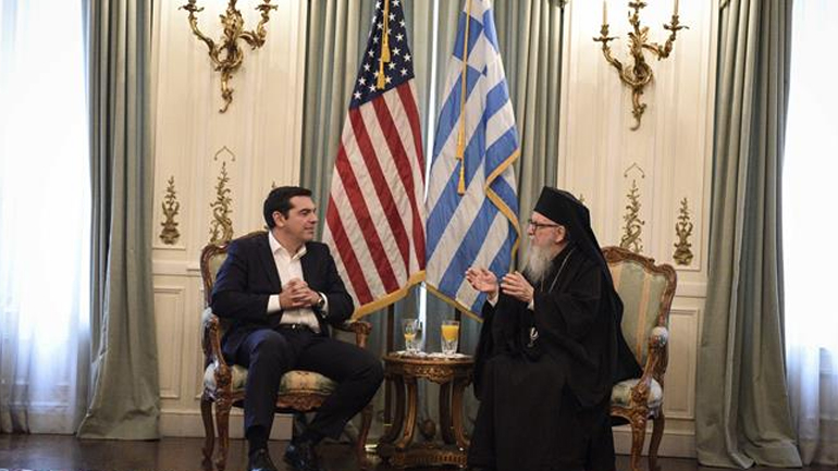 Συνάντηση Τσίπρα με τον Αρχιεπίσκοπο Αμερικής