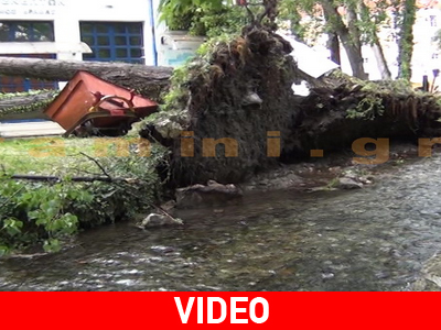 «Μπουρίνι» προκαλεί καταστροφές στη Δράμα