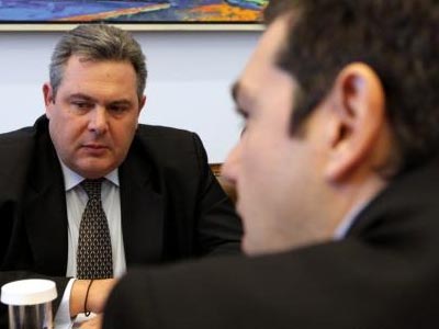 Συνάντηση Τσίπρα-Καμμένου στο Μαξίμου