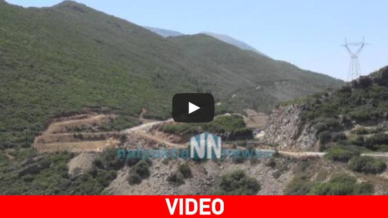 Eντυπωσιακή έκρηξη στην Παλιοβούνα λόγω της Ιονίας Οδού