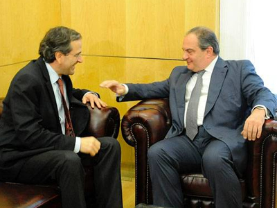 Δείπνο Σαμαρά-Καραμανλή στην Πολιτεία