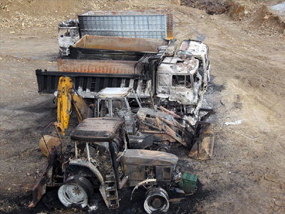 Ελεύθεροι εννέα κατηγορούμενοι για τον εμπρησμό στις Σκουριές