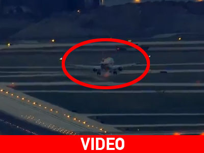 Αεροπλάνο αντιμέτωπο με ισχυρούς ανέμους…