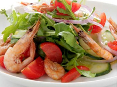 Συνταγή: Γαρίδες και φρέσκια σαλάτα